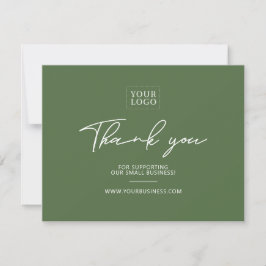 Remerciements Carte de remerciement d'affaires avec lettrage mod