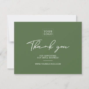 Remerciements Carte de remerciement d'affaires avec lettrage mod