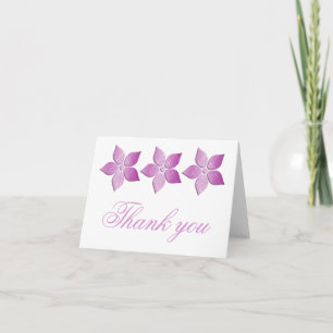 Remerciements Carte de remerciement Damask Blooms, Violet