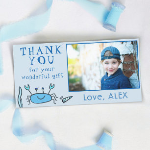 Remerciements Carte de remerciement d'anniversaire avec photo de