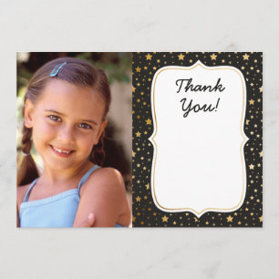 Remerciements Carte de remerciement d'anniversaire avec photo su