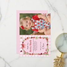 Carte de remerciement d'anniversaire Berry Sweet