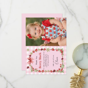 Remerciements Carte de remerciement d'anniversaire Berry Sweet