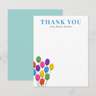 Remerciements Carte de remerciement d'anniversaire Bright Balloo