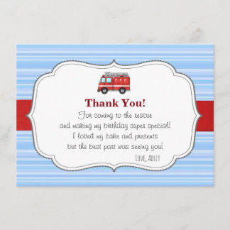 Remerciements Carte de remerciement d'anniversaire de camion de 