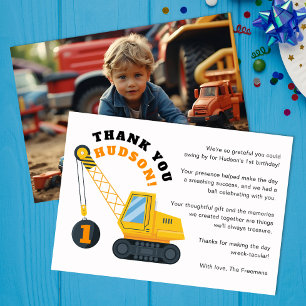 Remerciements Carte de remerciement d'anniversaire de grue de co