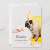 Carte de remerciement d'anniversaire de photo de c