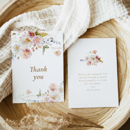 Remerciements Carte de remerciement d'anniversaire de printemps