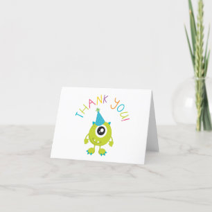 Remerciements Carte de remerciement d'anniversaire Little Monste