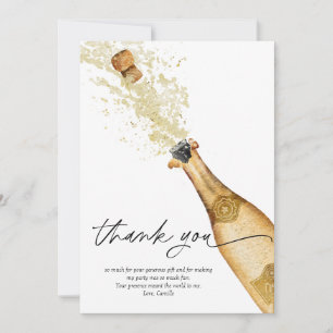 Remerciements Carte de remerciement d'anniversaire pétillante Ch