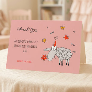 Remerciements Carte de remerciement d'anniversaire pour fille mi