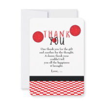Carte de remerciement d'anniversaire pour une fête