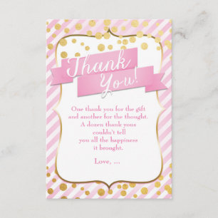 Remerciements Carte de remerciement d'anniversaire Sugar & Spice