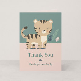 Remerciements Carte de remerciement d'anniversaire Tiny Tiger