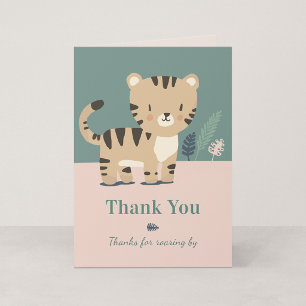 Remerciements Carte de remerciement d'anniversaire Tiny Tiger
