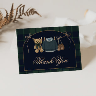 Remerciements Carte de remerciement de baby shower Ourson Polo P