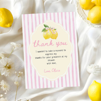 Remerciements Carte de remerciement de Baby Shower Whimsical Ros