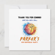 Carte de remerciement de basketball