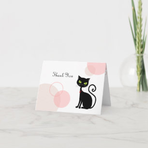 Remerciements Carte de remerciement de chat noir impertinent