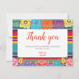 Remerciements Carte de remerciement de fiesta mexicaine pour mar