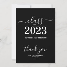 Carte de remerciement de fin d'études moderne 2023