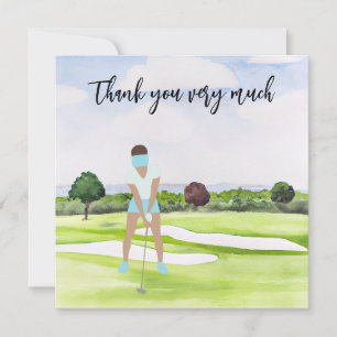 Remerciements Carte de remerciement de golf pour golfeur