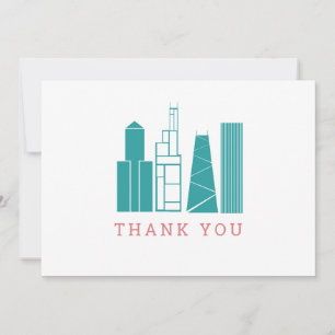 Remerciements Carte de remerciement de la skyline de Chicago
