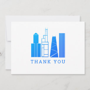 Remerciements Carte de remerciement de la skyline de Chicago