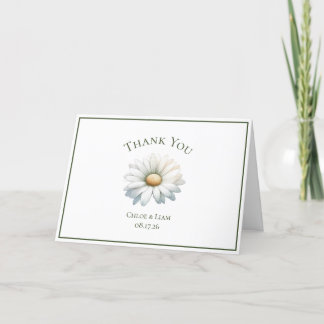 Remerciements Carte de remerciement de mariage à fleur de margue