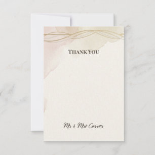 Remerciements Carte de remerciement de mariage abstrait Soft Blu