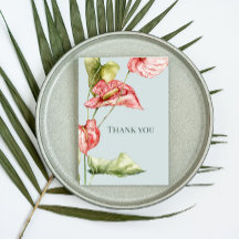 Carte de remerciement de mariage Anthurium Éléganc
