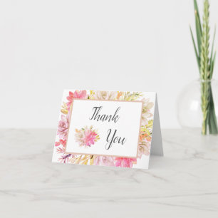 Remerciements Carte de Remerciement de Mariage aux Succulentes D