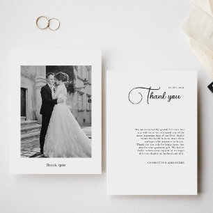 Remerciements Carte de remerciement de mariage avec photos et ca