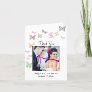 Remerciements Carte de remerciement de mariage Butterfly Kisses
