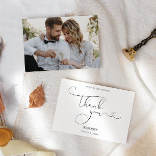 Remerciements Carte de Remerciement de Mariage Calligraphie Mini