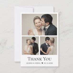 Remerciements Carte de Remerciement de Mariage Collage de Photos