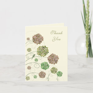 Remerciements Carte de remerciement de mariage Dahlia Green Gabl