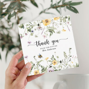 Remerciements Carte de remerciement de mariage de Wildflower Bee