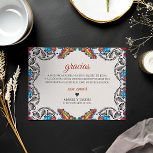 Remerciements Carte de remerciement de mariage espagnol Fiesta F