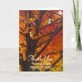 Remerciements Carte de remerciement de mariage Feuilles d'automn