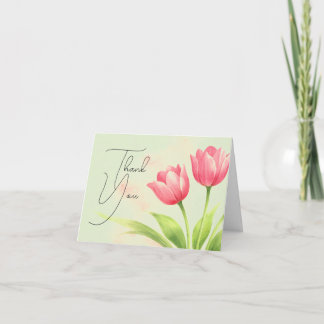 Remerciements Carte de remerciement de mariage florale aux tulip