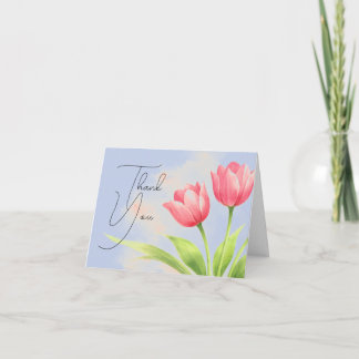 Remerciements Carte de remerciement de mariage florale aux tulip