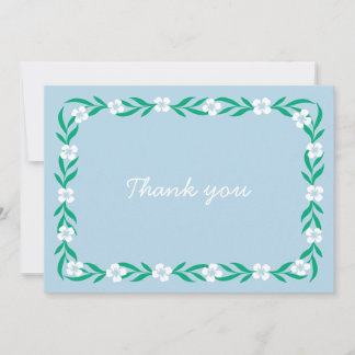 Remerciements Carte de remerciement de mariage florale élégante