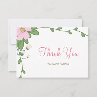 Remerciements Carte de remerciement de mariage florale Paeonie