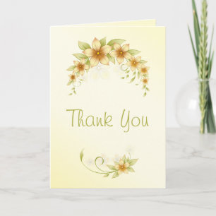 Remerciements Carte de remerciement de mariage florale printaniè