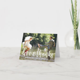 Remerciements Carte de remerciement de mariage funky avec photo