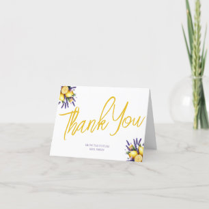 Remerciements Carte de remerciement de mariage Lemon
