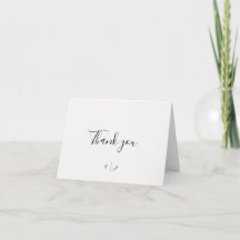 Carte de remerciement de mariage Luxe Minimaliste