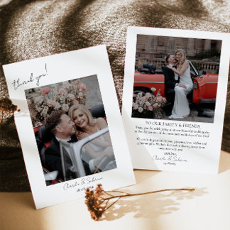 Remerciements Carte de remerciement de mariage minimaliste avec 