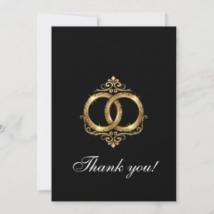 Remerciements Carte de remerciement de mariage moderne